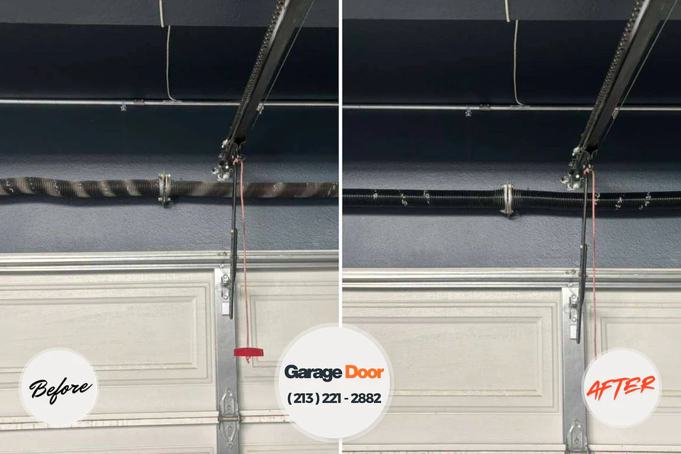 Before and after: garage door repair Campbellsville, KY